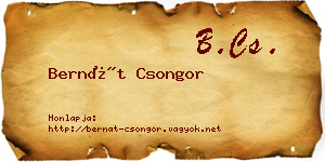Bernát Csongor névjegykártya
